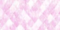 Watercolor Pink and White Diamond Pattern Tile Texture Background Seamless Design Royalty Free Stock Photo