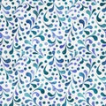 Watercolor plantl pattern Royalty Free Stock Photo