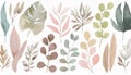 Watercolor plants illustration Royalty Free Stock Photo