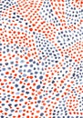 Watercolor polka dot abstract handmade pattern