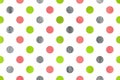 Watercolor polka dot background. Royalty Free Stock Photo