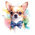 Charming Chihuahua in Pastel Headband: The Perfect Accessory for Spring AI Generated Royalty Free Stock Photo
