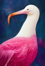 Watercolor portrait of cute albatrosses bird. Royalty Free Stock Photo