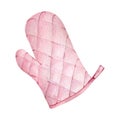 Watercolor protective oven-glove and towel for bakery