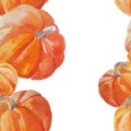 Watercolor pumpkin pattern