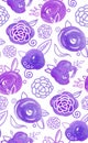 Watercolor purple flowers pattern. Lilac floral Royalty Free Stock Photo