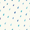 Watercolor rain drops seamless pattern Royalty Free Stock Photo