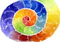 Watercolor a rainbow Royalty Free Stock Photo