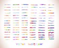 Watercolor rainbow brushes design template