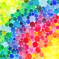 Watercolor Rainbow circles seamless pattern. Vitamin concept Royalty Free Stock Photo