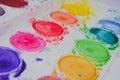 Watercolor rainbow colors