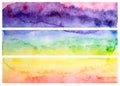 Watercolor rainbow footers or headers