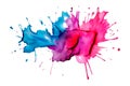 Watercolor rainbow paint splash brush stroke and Colorful Ink paint splatter powder festival explosion abstract background Royalty Free Stock Photo