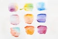 Watercolor rainbow palette for icons. Abstract wallpaper. Colorful background Royalty Free Stock Photo