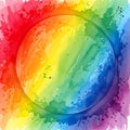 Watercolor Rainbow Sphere Splatter Art Royalty Free Stock Photo