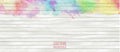 Watercolor rainbow wood banner. Wood plank. Vector art. White and rainbow pattern, Royalty Free Stock Photo