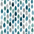 Watercolor Raindrop Pattern with Teal and Blue Hues - Modern Abstract Design. Royalty Free Stock Photo