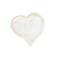 Watercolor hand-painted beige heart shape on a white background. Drawing for a postcard on Valentine's day, wedding Royalty Free Stock Photo