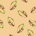 Watercolor Rasterize Flower Pattern on crime Royalty Free Stock Photo