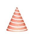 Watercolor rbirthday ed cone with white strip