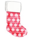 Watercolor red christmas stocking with snowflakes pattern isolated on white background Royalty Free Stock Photo