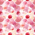 Watercolor red scarlet orange circle ball seamless pattern Royalty Free Stock Photo