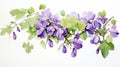 Watercolor Rendering of Jovellana Violacea AI Generated