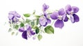 Watercolor Rendering of Jovellana Violacea AI Generated