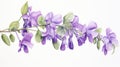 Watercolor Rendering of Jovellana Violacea AI Generated