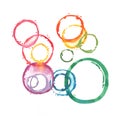 Watercolor rings illustration diversity and blending concept