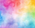 The watercolor rnbow pnt background is a watercolor splash. Royalty Free Stock Photo