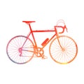 Watercolor road bicycle
