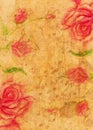 Watercolor roses with music notes Royalty Free Stock Photo