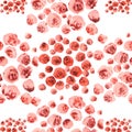 Watercolor roses pattern Royalty Free Stock Photo