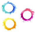 Watercolor round frames