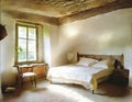 Watercolor of Rustic bedroom countryside cozy Royalty Free Stock Photo