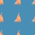 Watercolor sail boats pattern