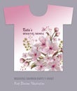 Wedding Shower T-shirt with Floral Decor.