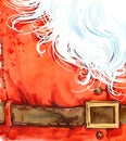 Watercolor Santa Claus. Santa Claus background. Royalty Free Stock Photo