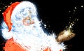 Watercolor Santa Claus. Santa Claus Christmas background. New Year background. Royalty Free Stock Photo