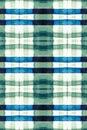 Watercolor Scottish Print. Blue Plaid Border.