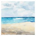 Watercolor Sea background Royalty Free Stock Photo