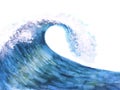 Watercolor sea ocean wave background Royalty Free Stock Photo