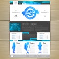 Watercolor Seafood concept design. Corporate identity. Web site design