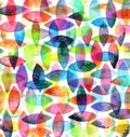Watercolor seamless abstract hand-drawn pattern