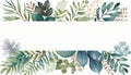 Watercolor seamless border for valentine, christmas, wedding Royalty Free Stock Photo