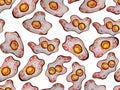 Watercolor seamless eggs pattern Royalty Free Stock Photo