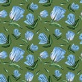 Watercolor seamless floral pattern. Royalty Free Stock Photo