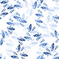 Watercolor seamless flower pattern with color backgound Royalty Free Stock Photo