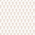 Watercolor seamless pattern with brown and pink hearts. Romantic wedding background, Saint Valentine's Day.